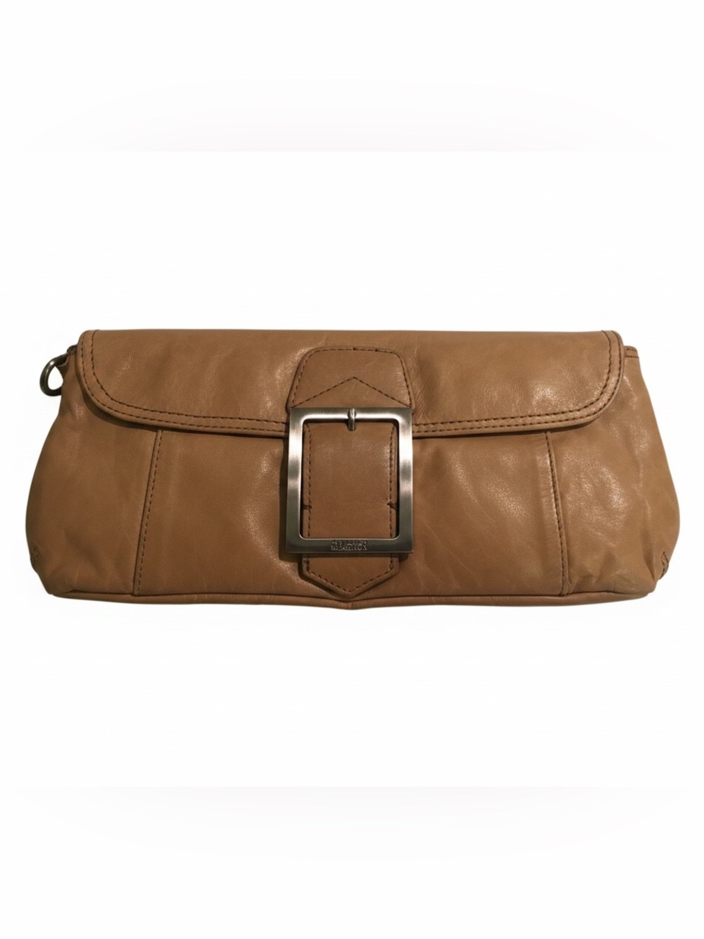 Kenneth Cole Reaction Tan Leather Clutch